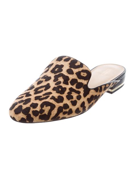 michael kors natasha leopard mules